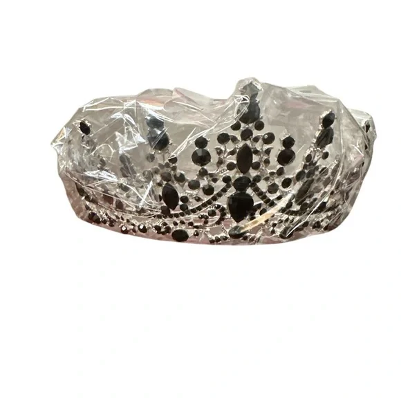 Elegant Black Crystal Tiara Brand New - Picture 3 of 3